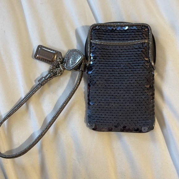 Coach wristlet 
Charcoal sequin - Picture 2 of 2